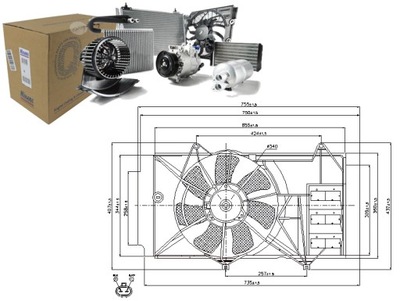 ВЕНТИЛЯТОР РАДІАТОРА Z КОРПУСОМ TOYOTA YARIS YARIS VERSO 1.4D