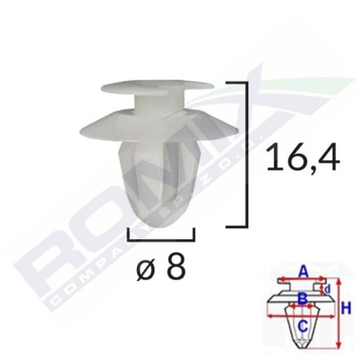 Кліпса оббивка двері mercedes кронштейн 10 szt. фото №1
