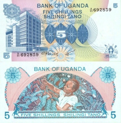 # UGANDA - 5 SZYLINGÓW - 1979 - P-10 - UNC