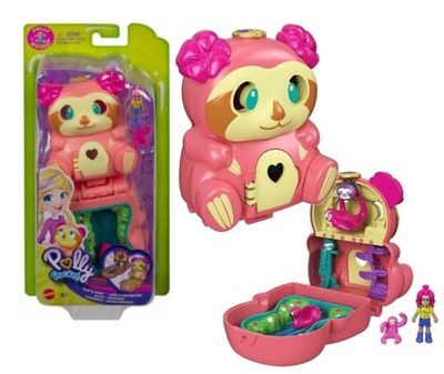 POLLY POCKET Zestaw LENIWIEC Domek z Laleczką