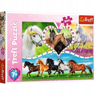 TREFL Puzzle 200 el. Piękne konie