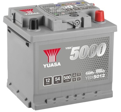 АККУМУЛЯТОР YUASA YBX5012 54AH 500A P+ AMPER