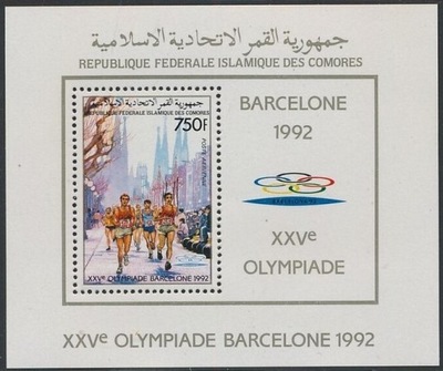 Komory 1988 Znaczki Blok 254 ** sport igrzyska olimpijskie Olimpiada