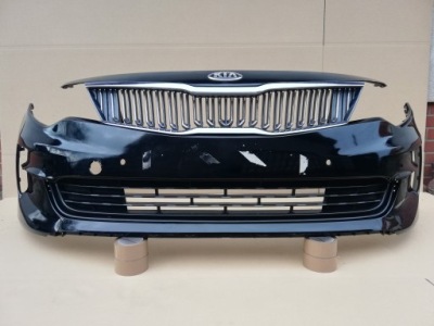 Kia optima iv 15-18 бампер передний решётка радиатора super hit фото №1