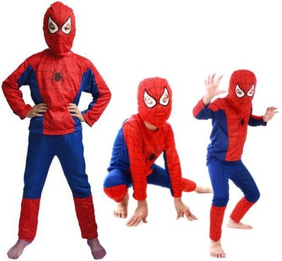 Przebranie Spiderman strój maska pająk L - 134 cm