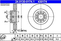 ATE ДИСК ТОРМОЗНОЙ ПЕРЕДНЯЯ 321X30 V AUDI A6 C5 97-