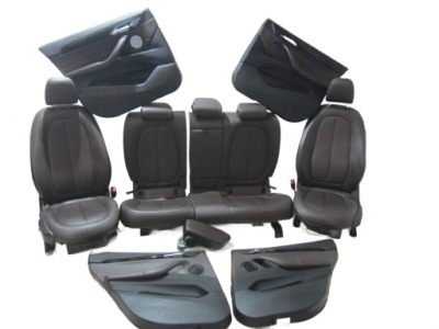 Bmw x1 f48 сидіння заднє сидіння обшивки шкіра комплект коричнева mocca салон elektry фото №1