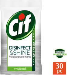 Cif Disinfect & Shine Wipes Chusteczki Czyszcz