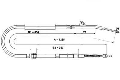 CABLE FRENOS DE MANO BMW 7 (E38) 2.5D-5.4 03.94-  