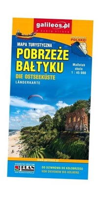 MAPA TURYSTYCZNA - POBRZEŻE BAŁTYKU 1:45 000 PRACA ZBIOROWA