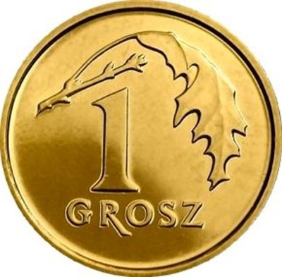 1 gr grosz 2008 menniczy mennicza z woreczka