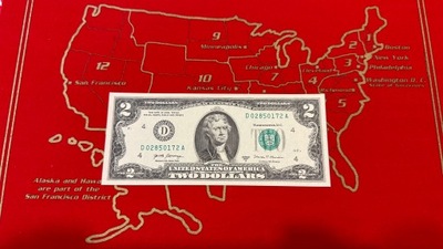 2 dolary 2017a Cleveland. Stan banknotu UNC