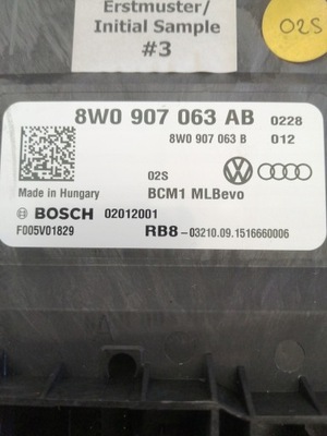 Блок керування модуль комфорту audi 8w0907063ab фото №1