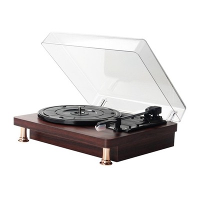 Odtwarzacz płyt winylowych w stylu vintage Gramofon Głośnik stereo 3 prędkości muzyki