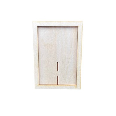 Drewniana ramka na zdjęcie zdjęcia stojąca ze sklejki decoupage dekor