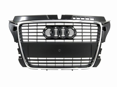 REJILLA DE RADIADOR REJILLA AUDI A3 8P RESTYLING 2008R 2009R 2010R 2011R 2012R NEGRO MATE  