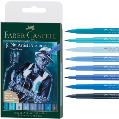 FABER-CASTELL Pisaki Artist Pen Pitt 8 THE BLUES