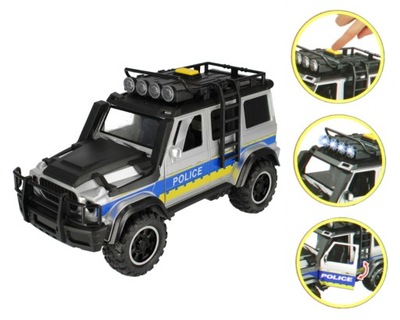 Samochód Policyjny Jeep terenowy Radiowóz z Efektami Świetlnymi Dźwiękowymi