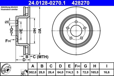 ATE 24.0128-0270.1 ДИСК ТОРМОЗНОЙ