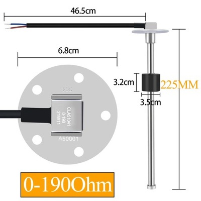 0-190 ohm 240-33ohm Water Level Gauge Meter 125mm 150mm 200mm 250mm ~83360