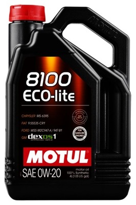 SYNTETYCZNY МАСЛО MOTUL 8100 ECO-LITE 0W20 4L