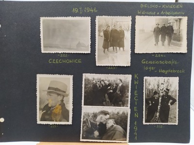 Zestaw fotografii Bielsko Arbeitsamt Czechowice Cygański Las 1941