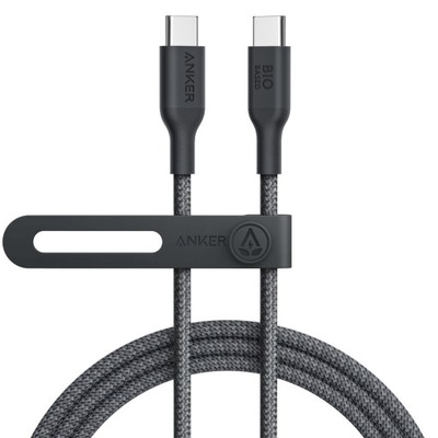 Szybki Kabel Anker 544 Bio-Nylon USB-C do USB-C 140W 1.8m Czarny