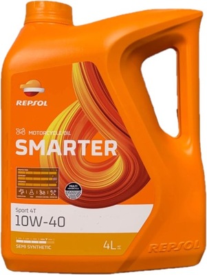 МАСЛО REPSOL MOTO SMARTER SPORT 4T 10W40 4 LITROWY MOTO R МАСЛО SMARUJ~9798