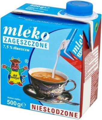 Mleko zagęszczone niesłodzone GOSTYŃ 7,5% 500g