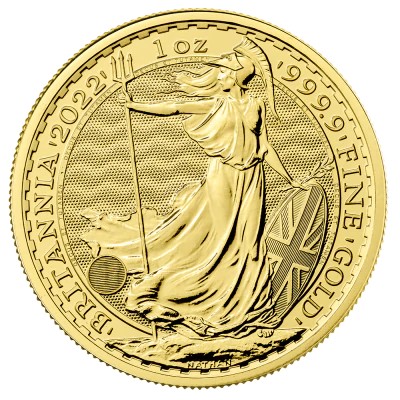 Britannia 2022 złoto 1 oz próba 999 z Elżbietą