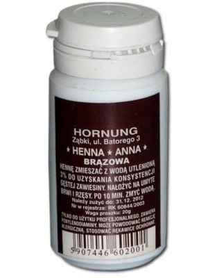 Henna proszkowa ANNA Hornung brązowa 50g