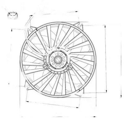 Вентилятор радиатора 160w 47962 nrf citroen фото №1