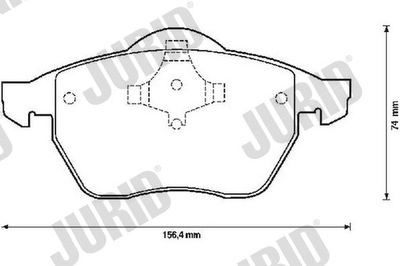 ZAPATAS DE FRENADO PARTE DELANTERA JURID 571900J  