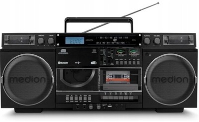 NOWOCZESNY RETRO BOOMBOX MD44538 RADIO DAB+ FM BLUETOOTH CD-MP3 USB 2x10W