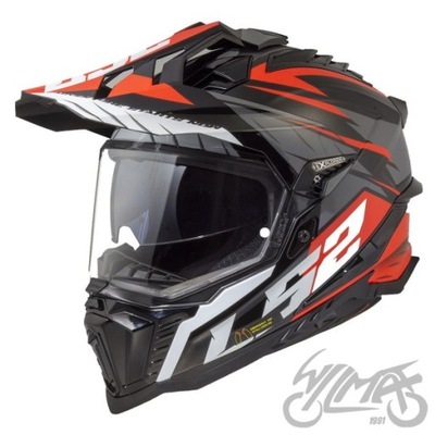 HELMET LS2 MX701 EXPLORER SPIRE BL. TITAN RED-06 XS  