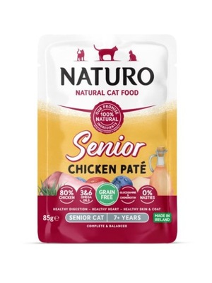 Mokra karma dla kota Naturo Senior Kurczak 85g Grain Free Paté