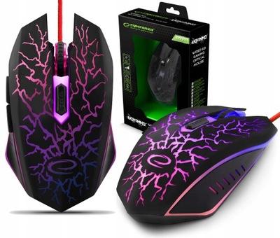 ESPERANZA MYSZ PRZEWOD. GAMING LED 6D OPT. USB DPI: 800/1200/1600/2400