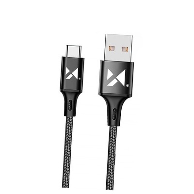 Wozinsky kabel USB - USB Typ C 2,4A 2m czarny (WUC-C2B)