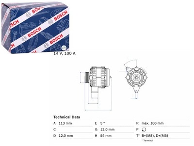 GENERADOR 12V BOSCH  