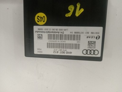 Блок керування освітлення 4h0907412 audi a8 d4 09-12 фото №1