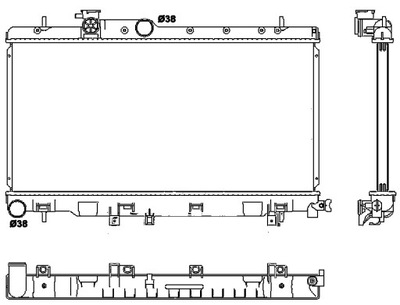 AUŠINTUVAS VANDENS SUBARU IMPREZA 00- NRF 53038 