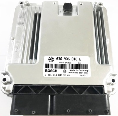 03G906016ET 0281011843 КОМПЬЮТЕР VW BKD IMMO OFF