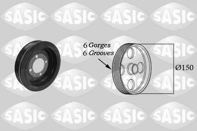 SAS 2156062 RUEDA POLEA DE EJE CIGÜEÑAL OPEL ASTRA H/J CORSA D 1,7CDTI 06-  