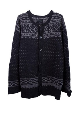 AllSaints sweter wełniany norweski wełna Merino XL