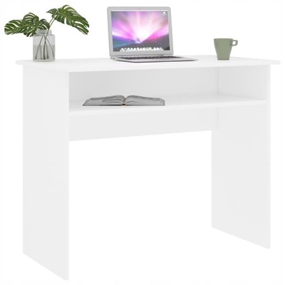 Biurko komputerowe stolik białe 90x50x74 cm płyta