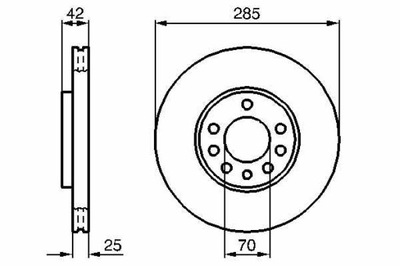 DISCO DE FRENADO PARTE DELANTERA OPEL VECTRA C, SAAB 9-3 02-  