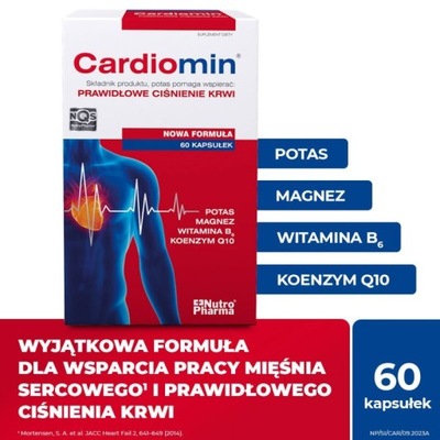 Cardiomin zdrowe serce ciśnienie witB6 potas 60kap