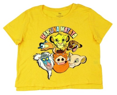 DISNEY Król Lew HAKUNA Koszulka r. M Crop Top