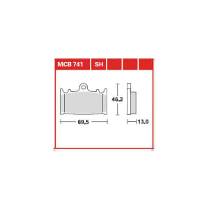 КОЛОДКИ ГАЛЬМІВНІ TRW MCB741