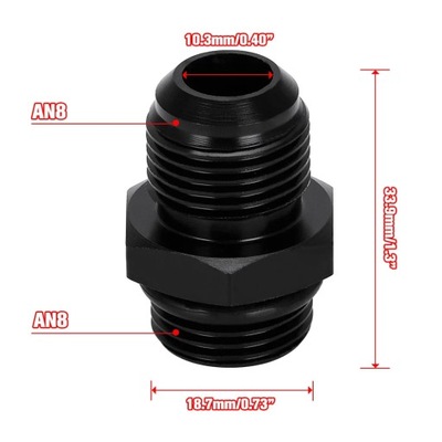 MALE AN6 TO 1/2 NPT 1/4 NPT 3/8NPT M10*1.5 M20*1.5 STRAIGHT АДАПТЕР ~11700